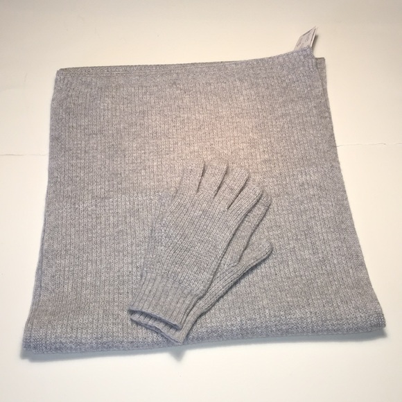 Lands' End Accessories Lands End Cashmere Scarf And Gloves Set Nwt